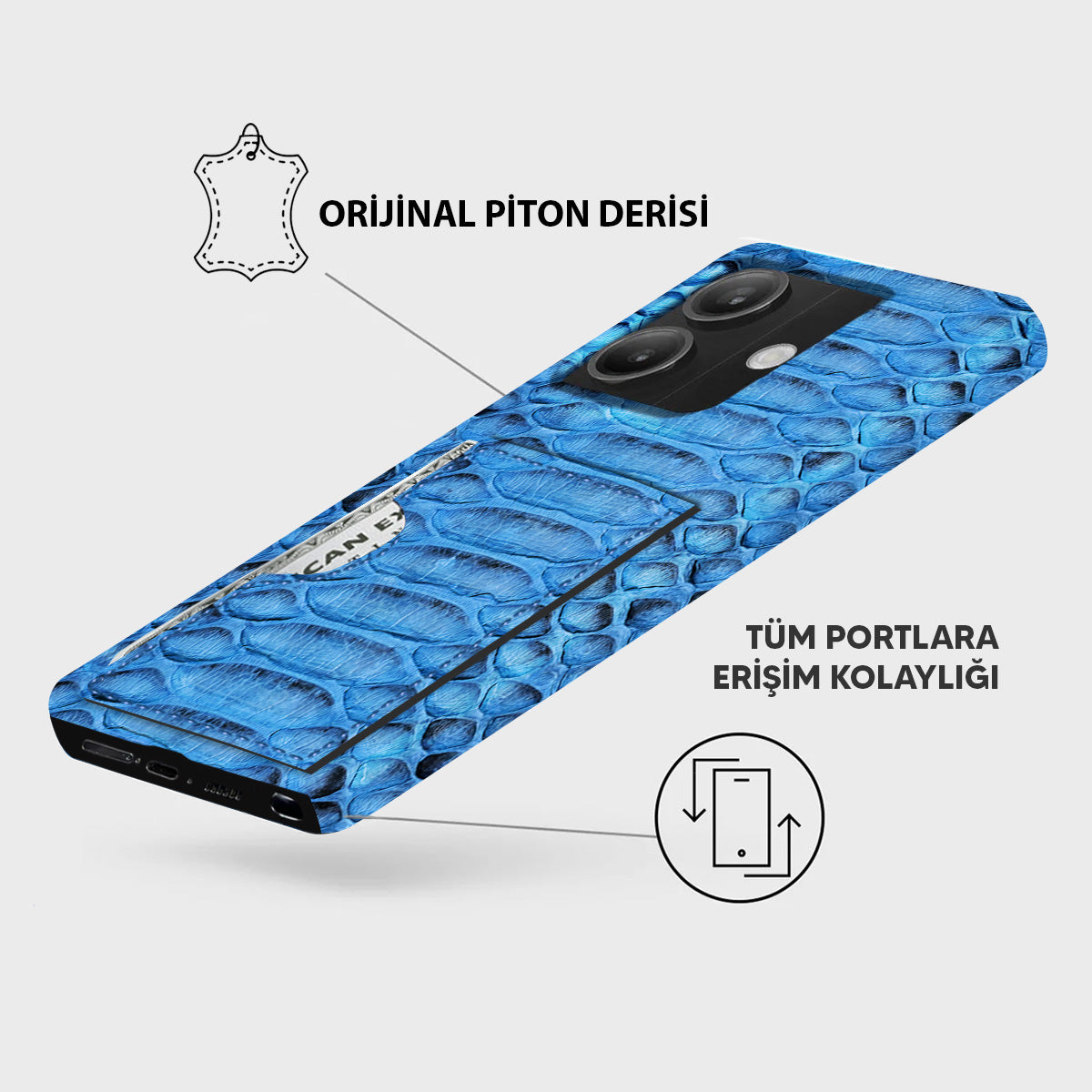 Redmi Note 14 Piton Handle Kartlık - Mavi