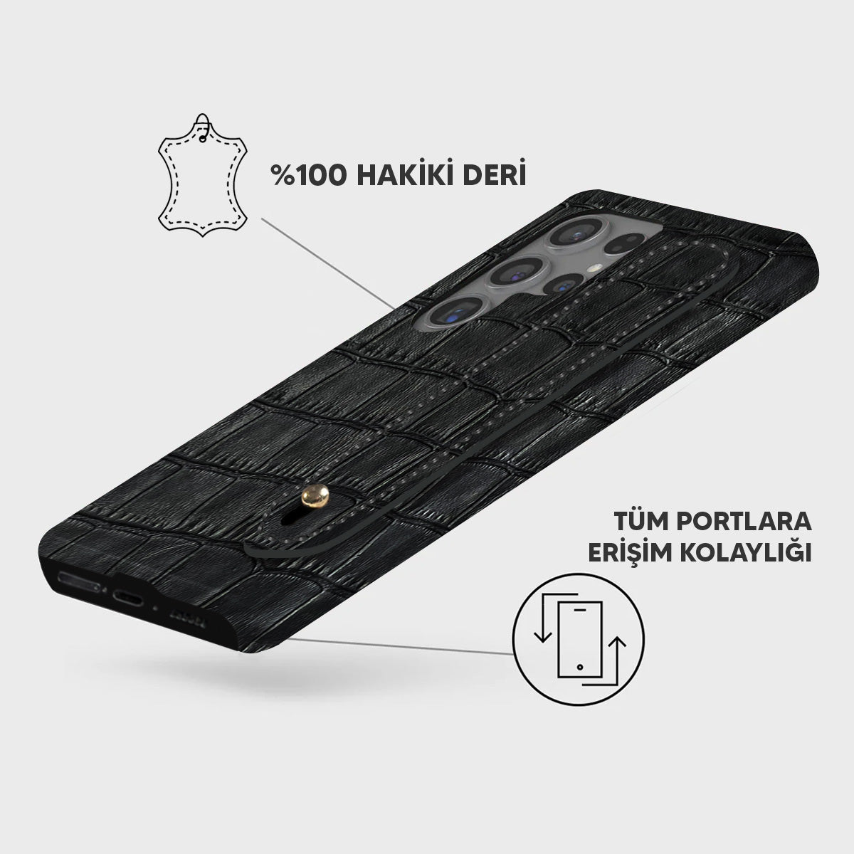 Samsung S22 Ultra Vega Handle - Mat Siyah