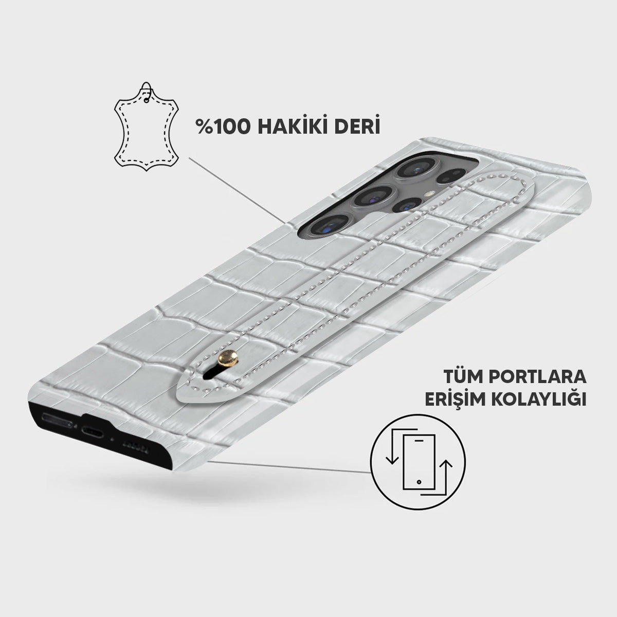 Samsung S22 Ultra Vega Handle - Beyaz