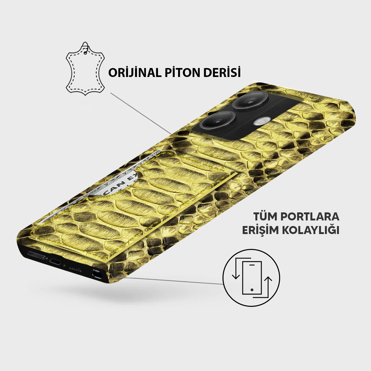 Redmi Note 14 Piton Handle Kartlık - Sarı